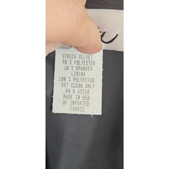 NWT Patra Black Velvet Evening Jacket, Sz S - Picture 4 of 8